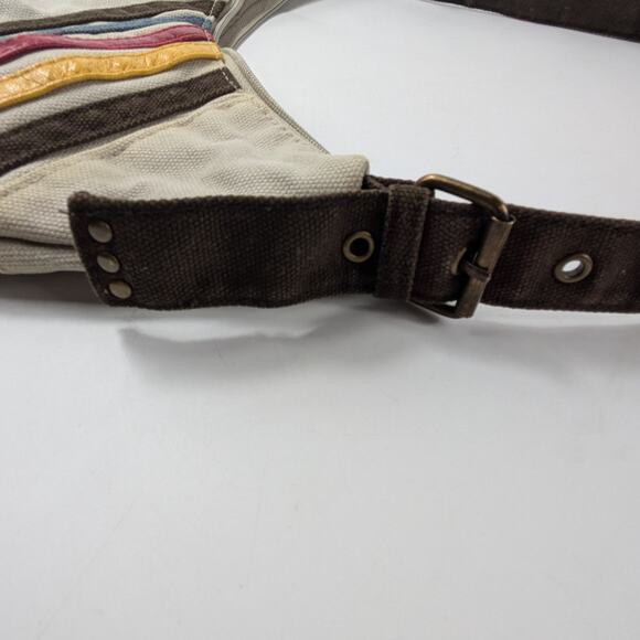 Disney Tinkerbell Shoulder Bag Purse Tote Fab Starpoint New York Canvas Brown - Picture 7 of 15